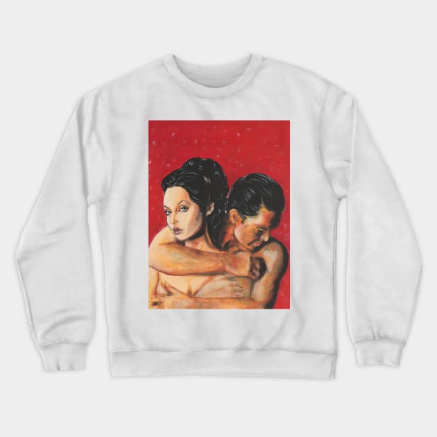 Angelina Jolie, Antonio Banderas Crewneck Sweatshirt by Svetlana Pelin